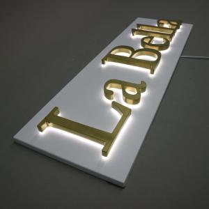 Wholesale Custom 3D Stainless Steel Letters Sign Logo Gold Signage Backlit Signs Made for Hospitals from china suppliers