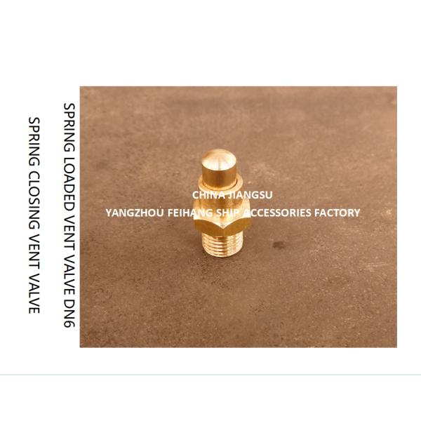 DN6 Spring Loaded Vent Valve with Threaded Ends Compliant with CB/T3778-1999 Standard