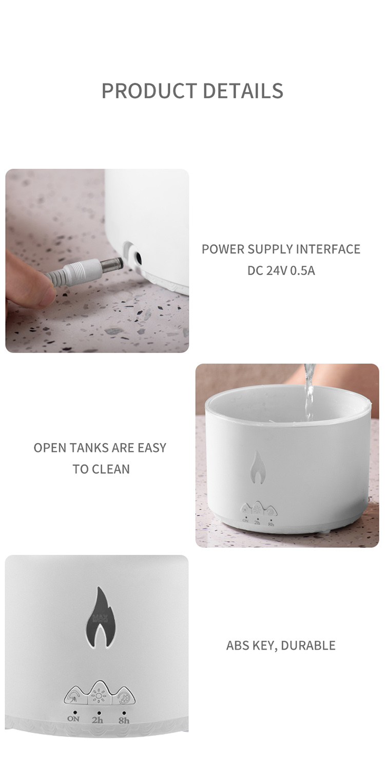 1 Sample Ok Volcano Flame Humidifier Led Color Flame Effect Ultrasonic Aroma Oil Diffuser For Hotel Home Dropshipping