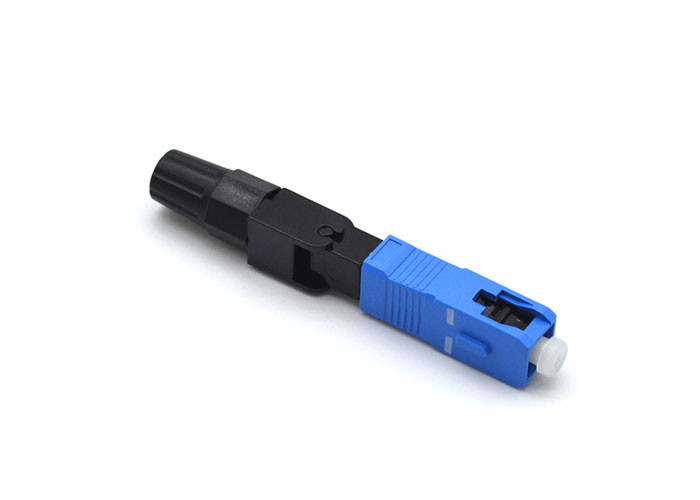 CATV Pre - Polished Fiber Connectors , Blue Field Installable Fiber Optic Connector