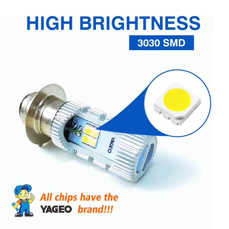 1200lm White Motorcycle LED Headlight Bulb 15W H6 Headlight Bulb