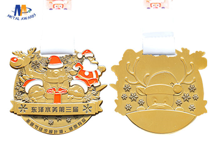 3D Mold 70*3MM Santa Claus Die Casting Zinc Alloy Medal