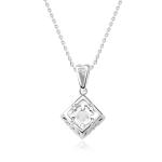 18k Gold Lab-Grown Diamond Pendant For Gift And Party , Fashion White Diamond