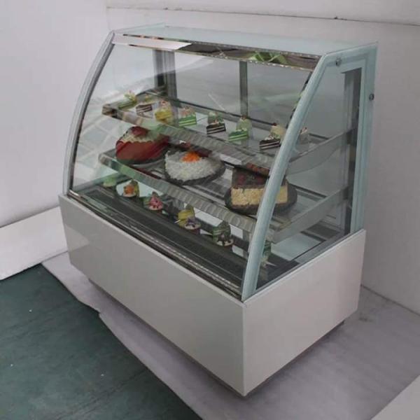 Large Capacity Cake Display Cabinet Refrigerator Arc Type With Lamp