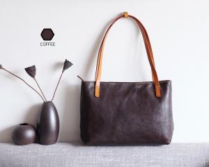 Wholesale Authentic Handbags Tan Leather Tote Bag from china suppliers
