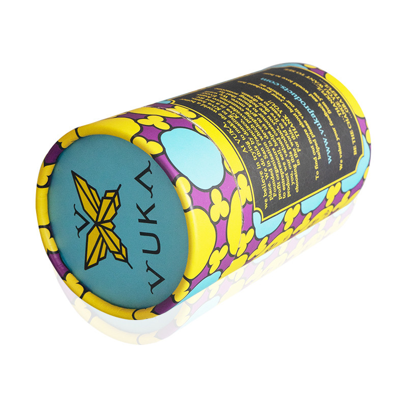 PMS Color Round Paper Tube Packaging BPA Free Spot UV Embossing