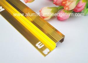 Wholesale Durable Non Slip Aluminum Stair Nosing For Carpet Anodized Shiny Gold Color from china suppliers