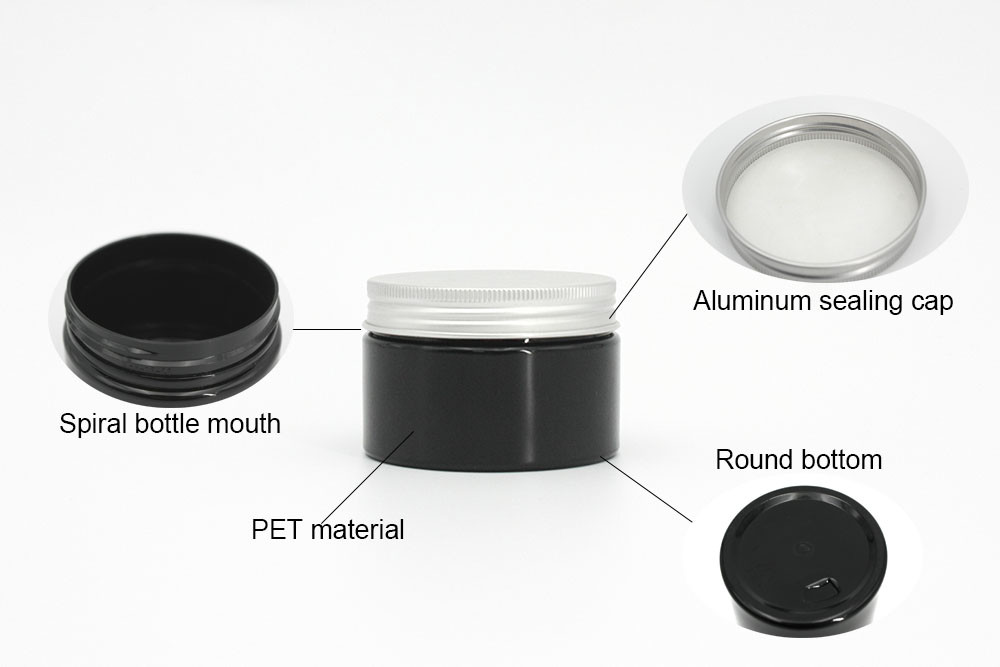 Aluminum Cap Empty 3.38oz 100ml Plastic Cosmetic Jars