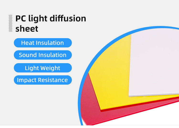 High Transparency Light Diffusion Polycarbonate Sheet Customized PC Solid Sheet