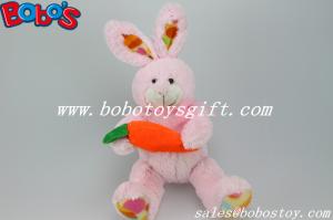 Wholesale Easter Crafts Cuddle Pink Plush Bunny Toy With Carrot For Kids from china suppliers