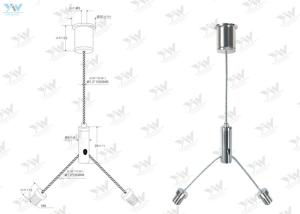 Wholesale Galvanized / Stainless Steel Wire Suspension Kit , Y - Cable Track Light Suspension Kit from china suppliers