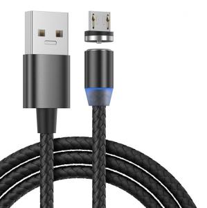 Wholesale Durable 3 In 1 Magnetic Usb Cable , Round LED Nylon Magnetic Charging Cable from china suppliers