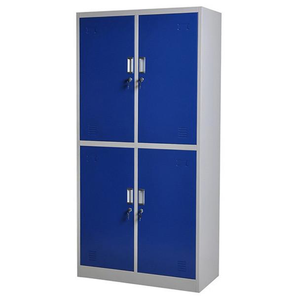 4 Doors Steel Office Furniture H1850*W900*D450mm Clothes Storage Locker