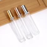 Translucent Glass Cosmetic Bottles 120ml Transparent Frosting with Flower Basket