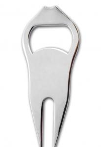 Wholesale Metal magnetic golf divot tool golf pitch fork with bottle opener from china suppliers