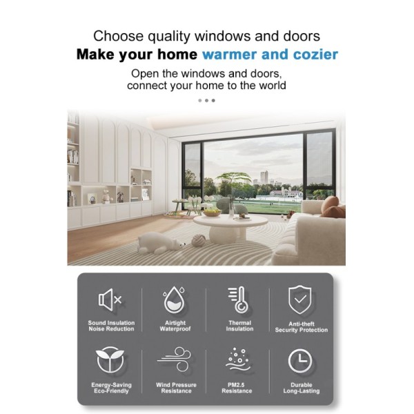 Customized Casement Window Aluminum bar for Window and Door for Villas Customized Frame