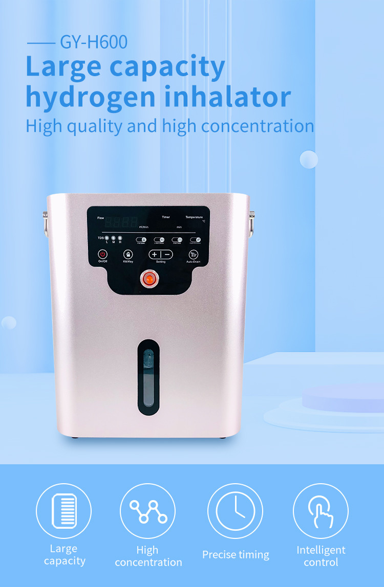 High Flow Rate 1500ml H2 Inhaler Hydrogen Oxygen Mixture Output Gas Generator