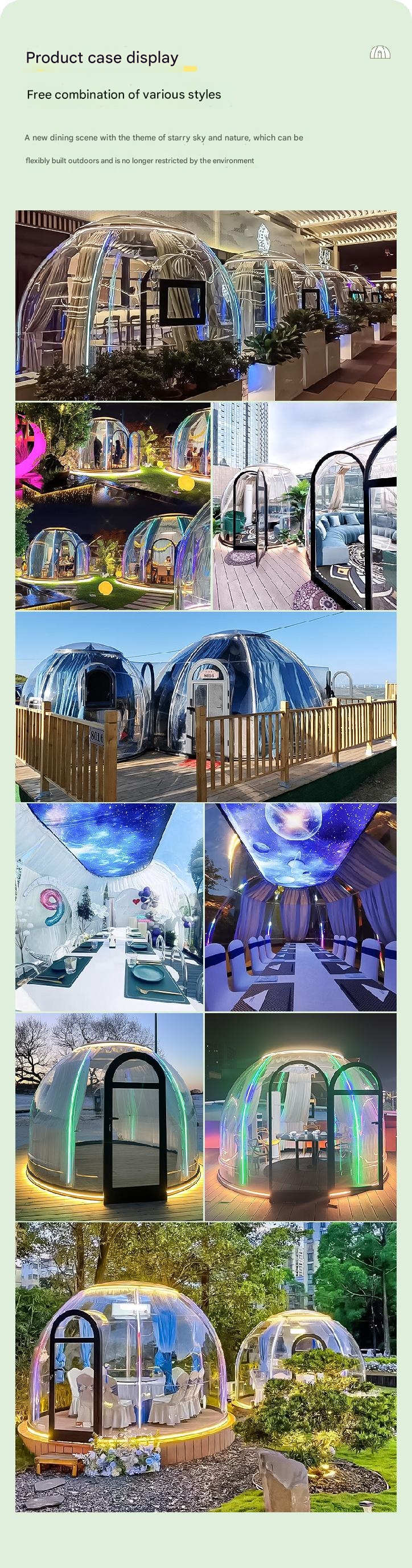 Outdoor sun room scenic PC star room Outdoor camping tent transparent bubble room