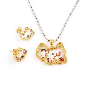Wholesale South American Fashion Stainless Steel Earrings With Matched Pendant Necklace Set CQT30 from china suppliers
