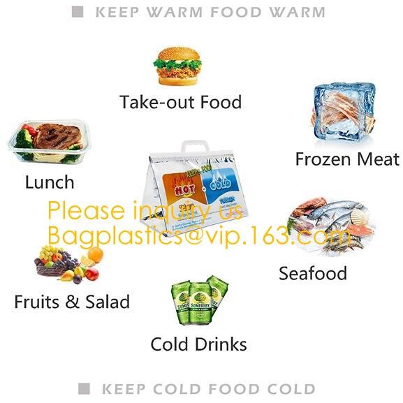 Outdoor square aluminum foil food thermal freezer cooler lunch insulation bag,Foil Cooler Bag Thermal Bag for Fruit Choc