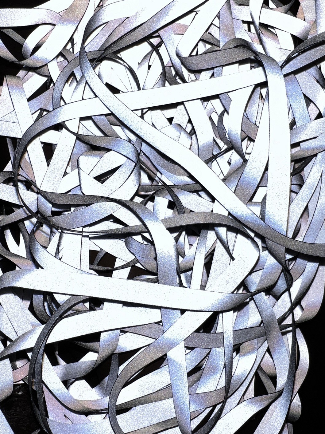 Both-Side Reflective Tape Elastic Reflective Tape Silver Color With 50times washing