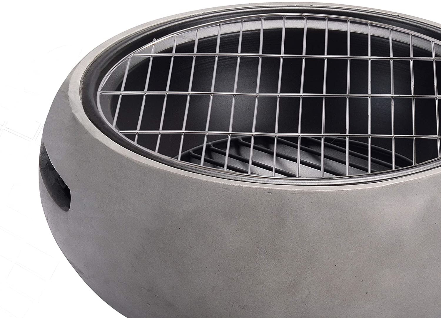 Lightweight Concrete Round Charcoal Burning Fire Pit Wood Burning Brazier