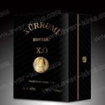 Plastic Label Leather Corrugated Wine Boxes For Spirits