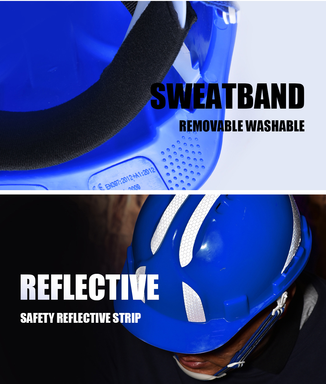 Yellow Helmet In Construction High Density PP Soft Head Hoop ANSI