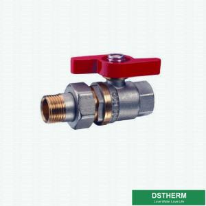Wholesale Forged Brass Ball Valve Butterfly Handle Male Union Threaded Two Colors Ball Valve from china suppliers