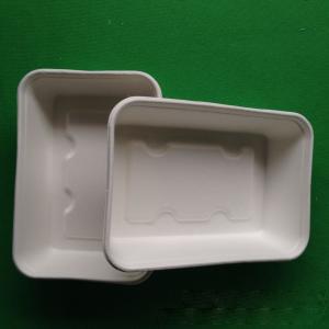 Wholesale biodegradable eco-friendly tableware sugarcane rectangle shaped food tray from china suppliers