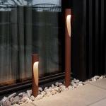 Corten Steel Led Garden Bollard Lights Outdoor Create Inviting Ambiance