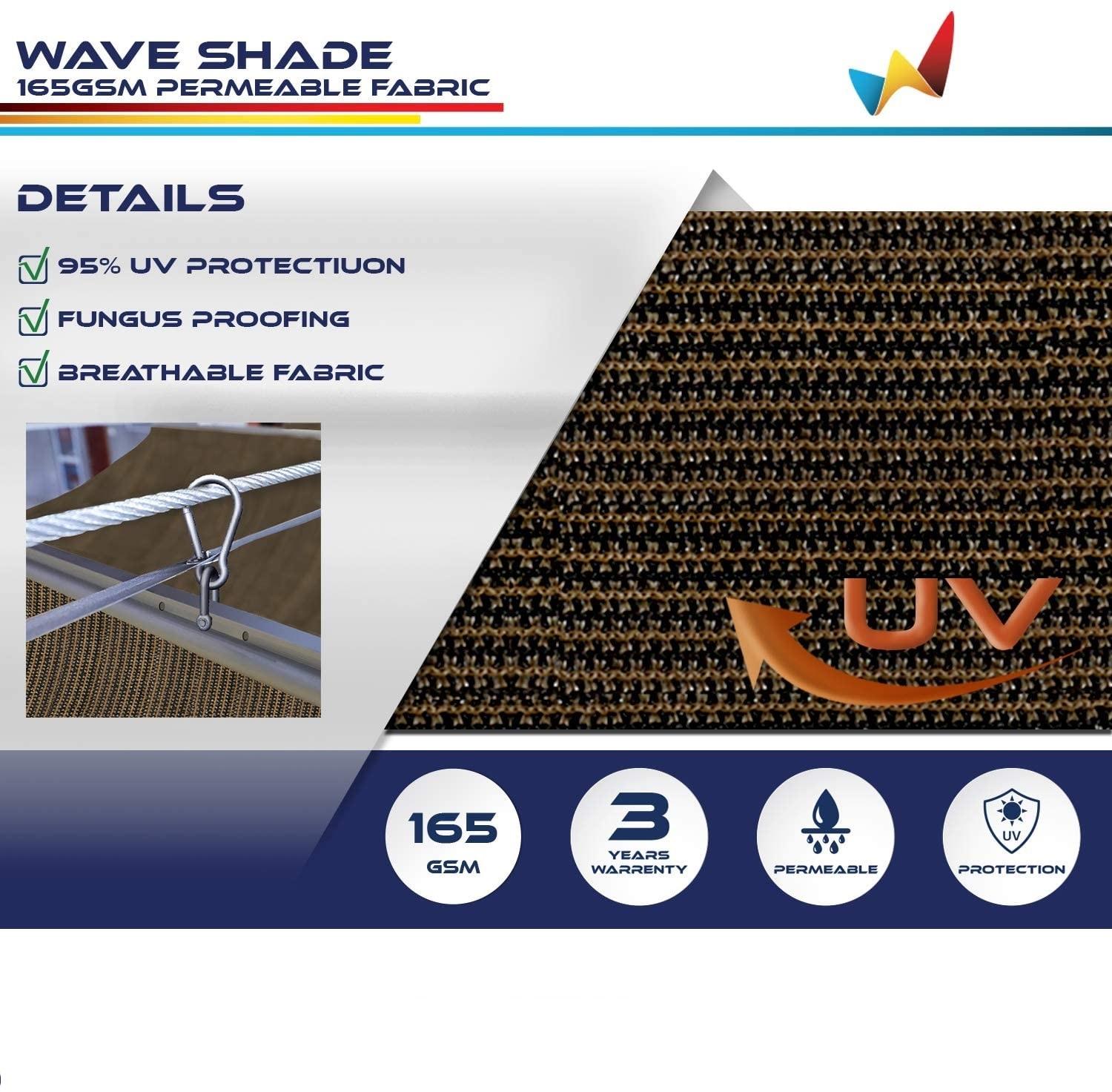 Wave Roof retractable shade pergola Ceiling Awning Shade Fabric Retractable Pergola Canopy