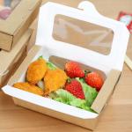 White Cardboard Customized Gift Box Paper Fast Food Packaging Box For Restaurant