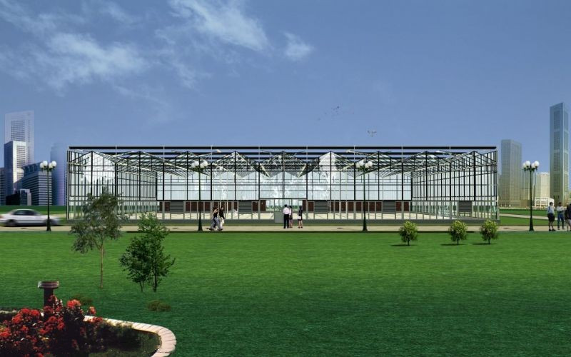Hydroponic Vertical Farming Greenhouse for Herb and Tomato Growing in Customized Size