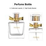 Luxury 50ml Glass Perfume Bottle 10000pcs With Gold Bow Cap