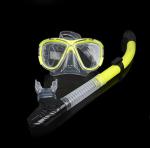 Diving equipment high quality silicone diving mask set of underwater ventilation