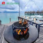 Corrosion Resistant Corten Steel BBQ Grill Outdoor Charcoal Grill Rusty Red