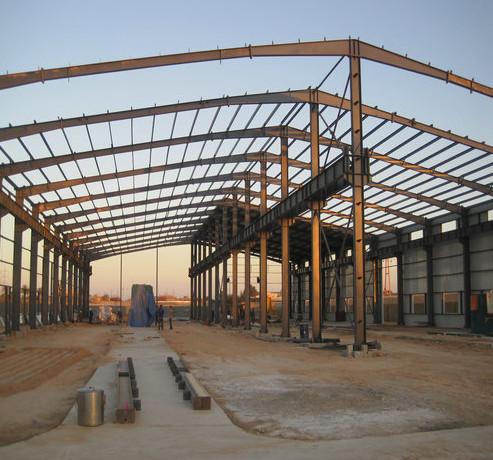Q235 / Q345 Steel Structure Workshop Building Welded H Steel Beam Fire