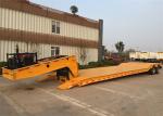 30-60 Tons 3 Axle Hydraulic Low Bed Trailer With Diamond Embossed Plate