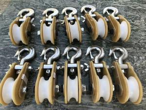 Wholesale Epoxy Resin Plate Tower Erection Tools Insulated Hoisting Tackle 8mm Rope Max Dia from china suppliers