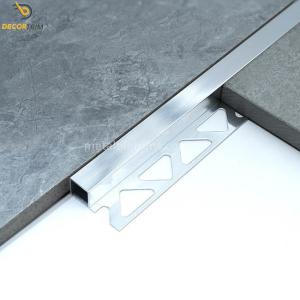 Wholesale Square Closed Shape Aluminium Tile Trim Silver 2.5 Meters Length from china suppliers
