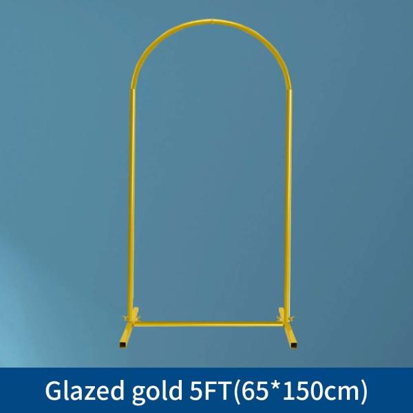Gold Metal Floral Display Frame Round Top Backdrop Stand Wedding Welcome