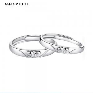 Wholesale 925 Silver Gold-Plated Couple Rings Engagement Wedding Anniversary Silver Rings from china suppliers