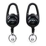 Deyi Badge Reel Retractable Keychain Clip Id Holder Upgraded Stainless Steel