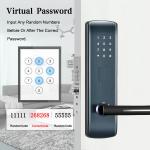 Alkaline Battery Apartment Smart Door Lock 72mm Keyless Entry Door Lock