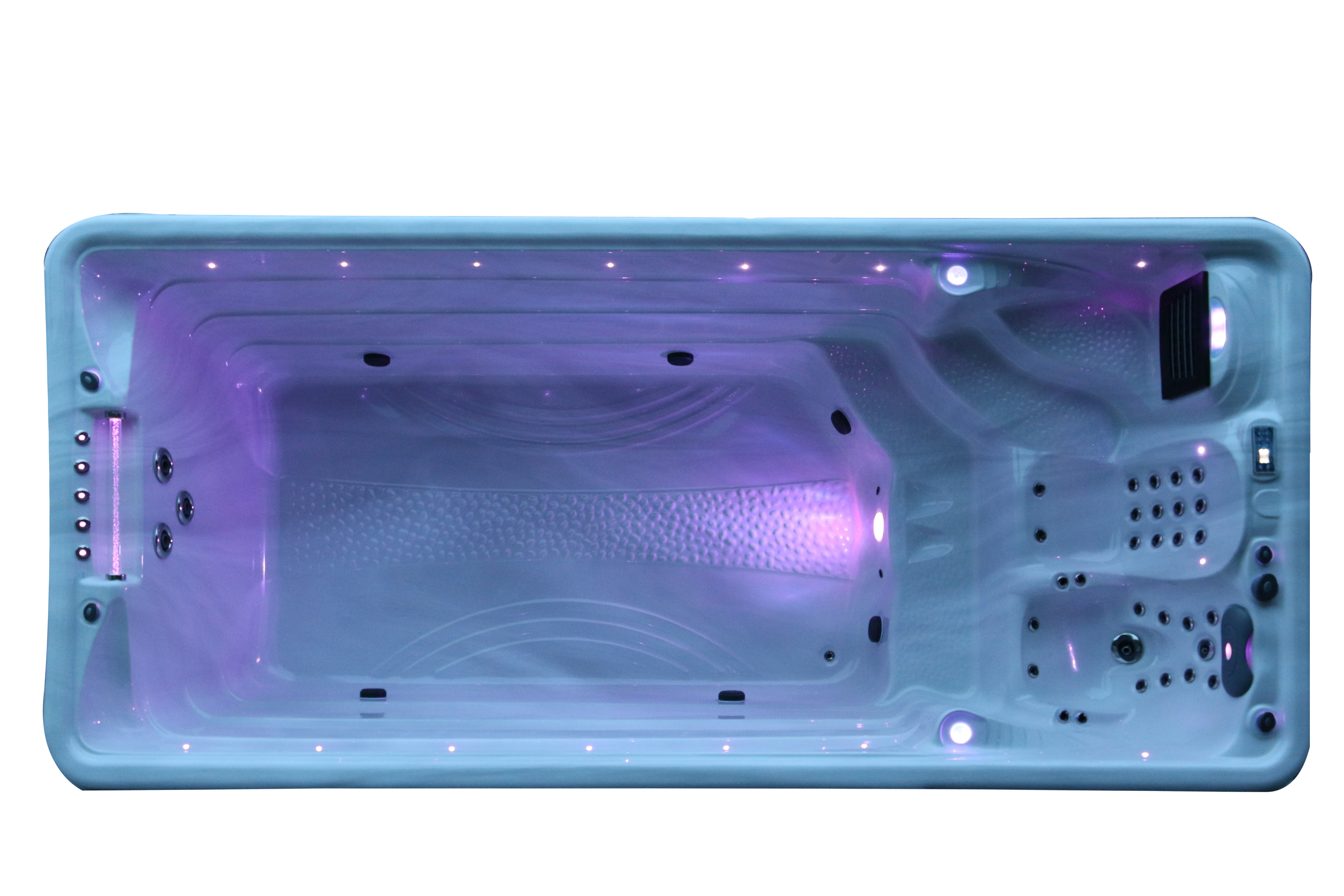 4.8 Meters Acrylic Swimming Pool Outdoor Swim Spa With 2 Seats Hot Tub