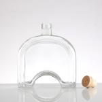 Aluminum Plastic PP Collar Hot Stamping 700ml Vodka Whisky Glass Bottle for