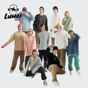 Wholesale Manufacturer Washed Gym 230g Thickened Long-sleeved Round Neck 100% Cotton Oversize Sweatshirt Streetwear Hoodie from china suppliers