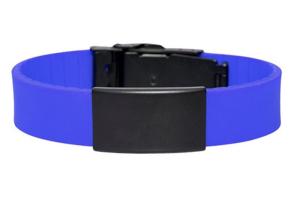 Wholesale Personalized Silicone Medical ID Bracelets Color Customized With Black Metal Buckle from china suppliers