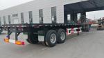 3 Axles 20FT 40FT Semi Truck Flatbed Trailer Container Transportation 60-100